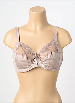 Soutien-gorge effet matière satinée haut soutien-gorge emboitant marron EMPREINTE femme