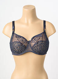 Soutien-gorge effet matière satinée haut soutien-gorge emboitant gris EMPREINTE femme