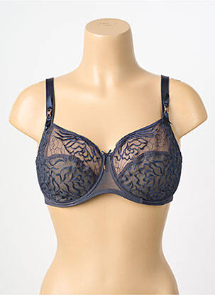 Soutien-gorge effet matière satinée haut soutien-gorge emboitant gris EMPREINTE femme