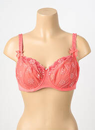 Soutien-gorge broderie haut soutien-gorge emboitant orange EMPREINTE femme