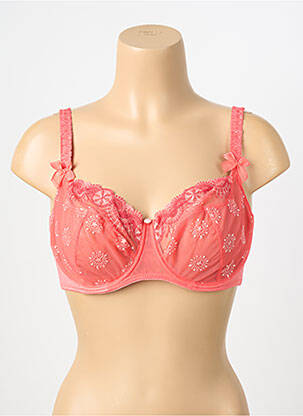 Soutien-gorge broderie haut soutien-gorge emboitant orange EMPREINTE femme