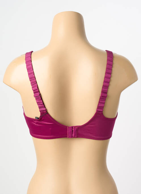 Soutien-gorge effet matière satinée haut soutien-gorge emboitant violet EMPREINTE femme