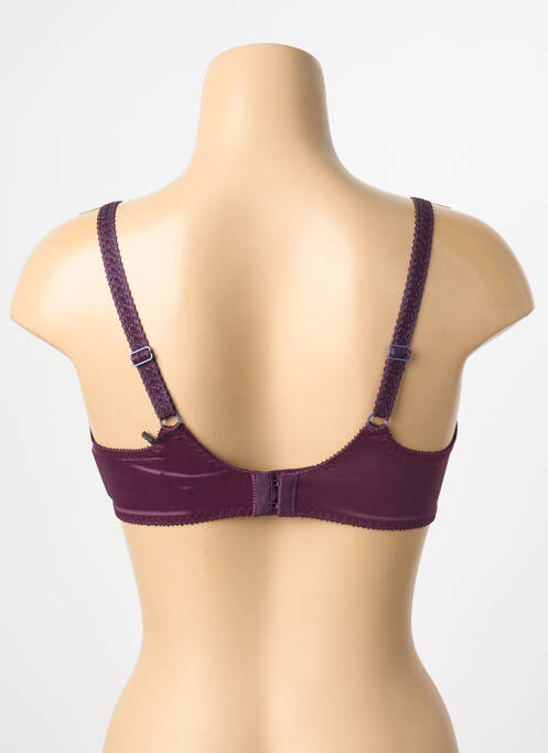 Soutien-gorge effet matière satinée haut soutien-gorge emboitant violet EMPREINTE femme