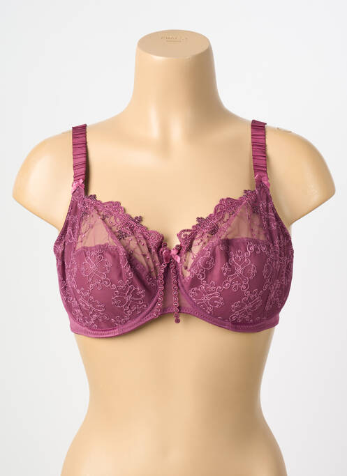 Soutien-gorge broderie haut soutien-gorge emboitant violet EMPREINTE femme