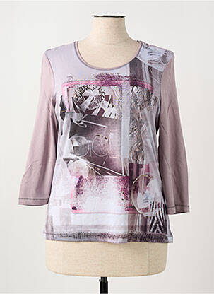 T-shirt manches 3/4 manches 3/4 rose BARBARA LEBEK femme
