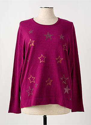 Pull coupe cintrée manches longues violet HAJO femme