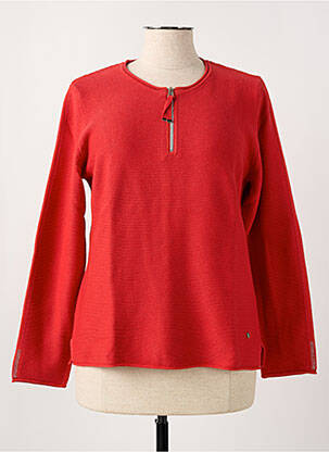 Pull coupe cintrée manches longues rouge RABE femme