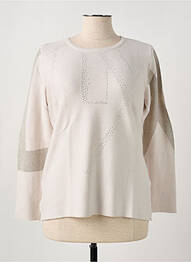 Pull coupe cintrée manches longues beige THOMAS RABE femme