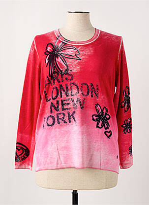 Pull coupe cintrée manches longues rouge HAJO femme