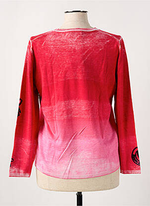 Pull coupe cintrée manches longues rouge HAJO femme