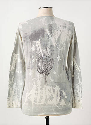 Pull col v manches longues gris THOMAS RABE femme