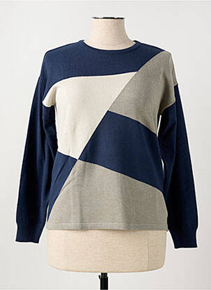 Pull coupe cintrée manches longues bleu BARBARA LEBEK femme