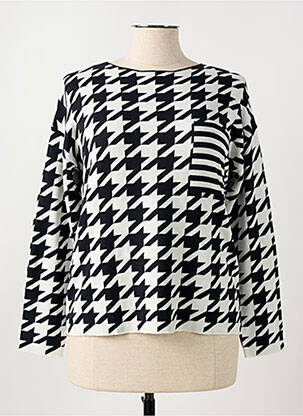 Pull col bateau manches longues noir THOMAS RABE femme