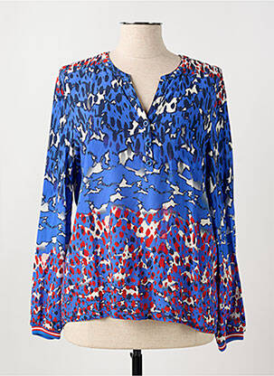 Blouse manches longues manches longues bleu THOMAS RABE femme