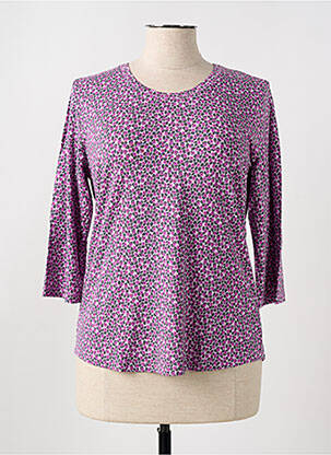 T-shirt manches 3/4 manches 3/4 violet THOMAS RABE femme