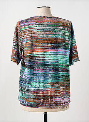 T-shirt imprimé fantaisie manches courtes bleu HAJO femme