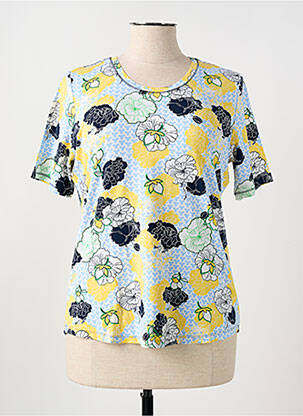 T-shirt stretch manches courtes jaune THOMAS RABE femme