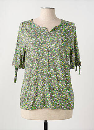 T-shirt col v manches courtes vert RABE femme