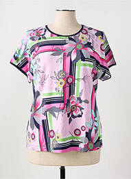 T-shirt coupe cintrée manches courtes rose RABE femme
