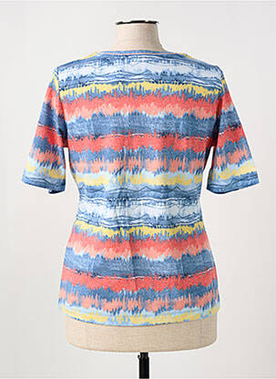 T-shirt col v manches courtes bleu RABE femme