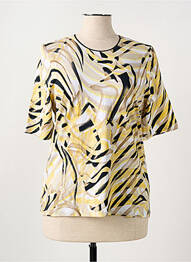T-shirt stretch manches courtes jaune BARBARA LEBEK femme