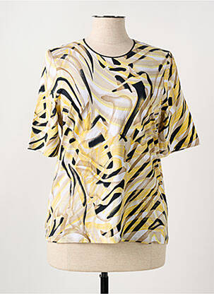 T-shirt stretch manches courtes jaune BARBARA LEBEK femme