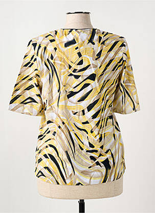 T-shirt stretch manches courtes jaune BARBARA LEBEK femme