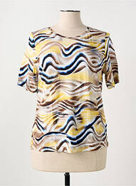 T-shirt imprimé fantaisie manches courtes jaune RABE femme