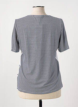 T-shirt sérigraphie avec strass manches courtes bleu HAJO femme