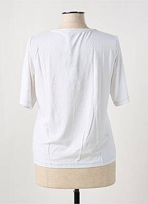 T-shirt sérigraphie avec strass manches courtes blanc THOMAS RABE femme