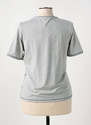T-shirt col v manches courtes gris BARBARA LEBEK femme