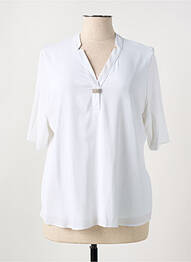 Blouse légère et transparente manches courtes blanc RABE femme