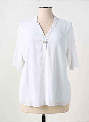 Blouse légère et transparente manches courtes blanc RABE femme