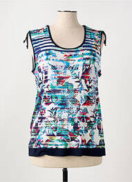 Débardeur stretch sans manche bleu HAJO femme