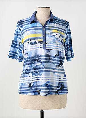 Polo manches mi-longues manches courtes bleu RABE femme