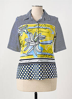 Polo imprimé rayures manches courtes bleu RABE femme