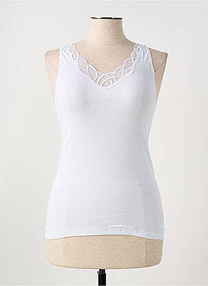 Top/caraco tissage jersey blanc CON-TA femme