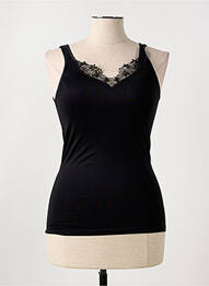 Top/caraco effet matière satinée noir MEY femme