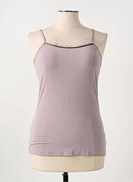 Top/caraco tissage satiné marron MEY femme