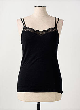 Top/caraco effet matière satinée noir CON-TA femme