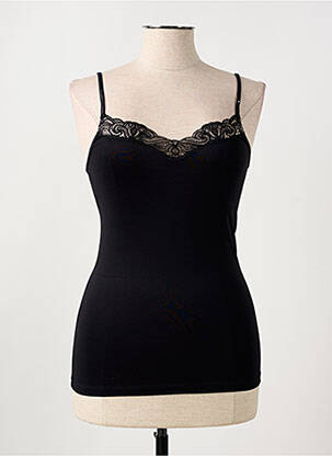 Top/caraco effet matière satinée noir MEY femme