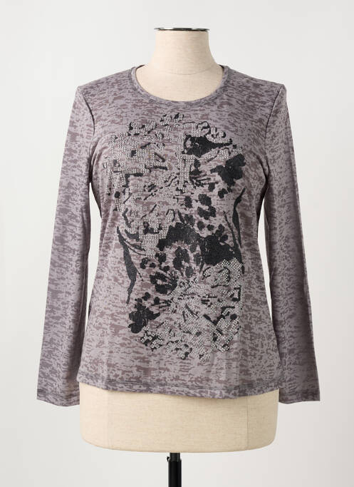 T-shirt gris BARBARA LEBEK pour femme