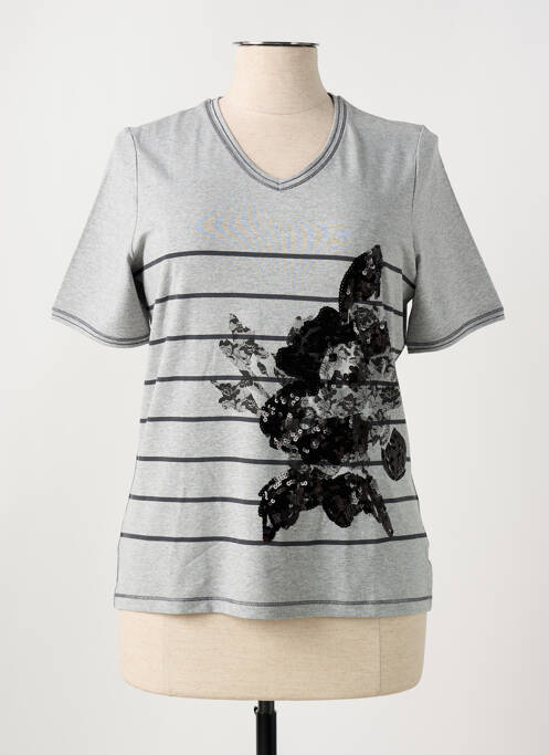 T-shirt gris BARBARA LEBEK pour femme