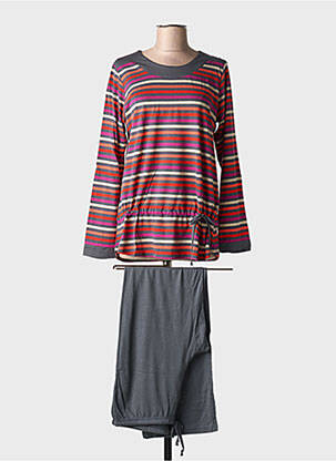 Pyjama tissage jersey gris CANAT femme