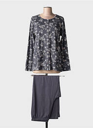 Pyjama tissage jersey gris CANAT femme