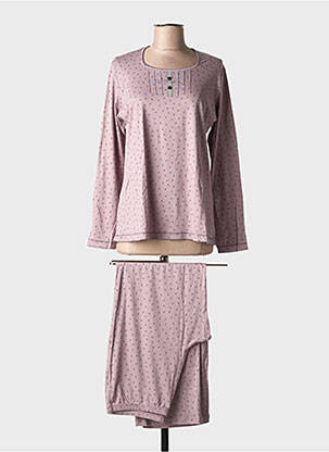 Pyjama tissage jersey rose CANAT femme
