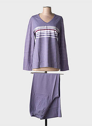 Pyjama col v violet MEY femme