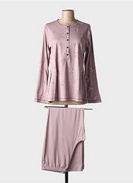 Pyjama tissage jersey violet CANAT femme