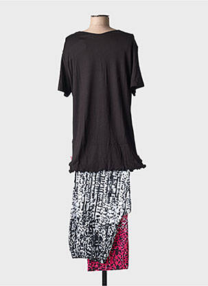 Pyjama col v noir HAJO femme