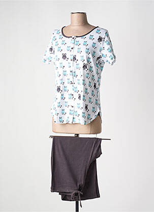 Pyjama tissage jersey marron CANAT femme